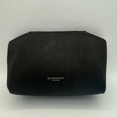 Givenchy Perfumes Negro Bolsa de Maquillaje Bolsa de Cosméticos Viaje Artículos de Aseo Logo Cremallera Foto 1 de 4