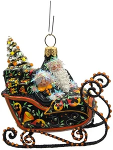 Patricia Breen Dashing Through the Skies Russian Fable Travel Christmas Ornament - Picture 1 of 13