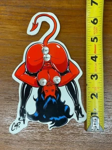 Coop Poster Pop Devil Girls Pin Up Large 6” Sticker Decal Vintage 1999 - Picture 1 of 2