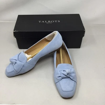 Talbots Azul Cielo Stella Suave Lazo Gamuza 8M Planos Nuevo con Caja Foto 1 de 4