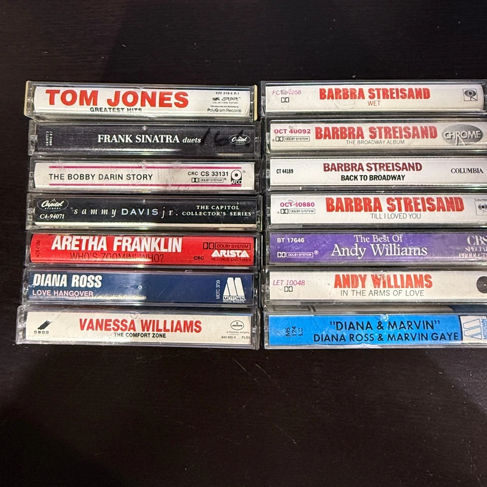 Lot of 14 Vintage Cassette Tapes - Barbra Streisand, Sinatra, Ross, Williams - Image 1 of 4