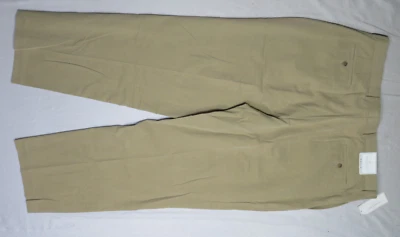 ALEX Cannon 男式裤子 40X32 KHAKI ESSENTIALS 松弛贴合打褶全新全新带标签 — 第 1/3 张图片