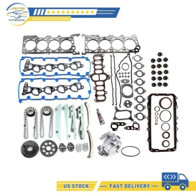Juego completo de juntas de 4,6 L 1997-1999 para Ford Expedition kit de cadena de distribución bomba de agua Foto 1 de 4
