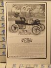 1905 Pope Waverly Electric Motor Car Auto Indianapolis Vintage Art Ad  Bo85