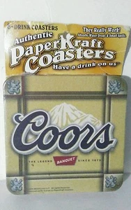 Authentic Paper Kraft 8 COORS Coasters Have a Drink on Us Man Cave - Picture 1 of 3
