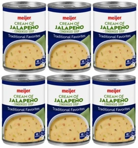 Meijer Cream of Jalapeno Condensed Soup, 10.5 oz (6 Cans) Smooth Spicy - Picture 1 of 5