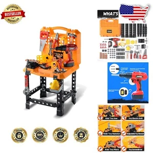 82-Piece Kids Tool Bench Toy - Realistic Construction Playset for Ages 2-7 - Picture 1 of 9