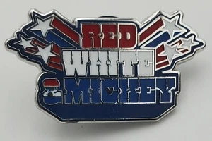 All-American Mickey Mouse Red White Mickey Disney Pin BRAND NEW - Picture 1 of 2