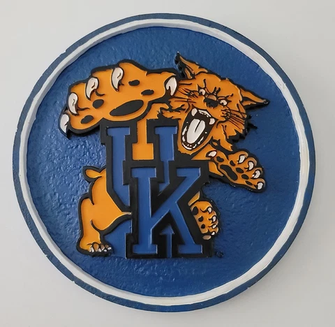University Kentucky Wildcats UK NCAA Ceramic Hanging Wall Plaque Blue Tiger Cover