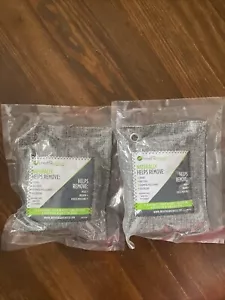 2 Breathe Green Charcoal Bag Removes Odors Allergens Prevents Mold & Mildew Lot - Picture 1 of 5