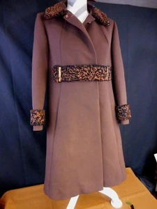 40's Vintage Coat Brown YouthCraft Long Union Made Size apx Med Lge Needs TLC - Picture 1 of 12