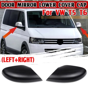 Noir Coque de Rétroviseurs Extérieurs Couverture Pour VW Amarok Pickup T6 T5 - Picture 1 of 8
