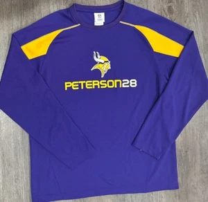 Minnesota Vikings NFL Team Apparel Adrian Peterson 28 Long Sleeve Shirt Tshirt - Picture 1 of 8