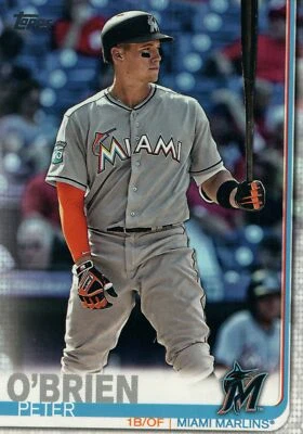 #470 Peter O'Brien Miami Marlins 2019 Topps Series 2 Baseball Card GYA - Image 1 of 2