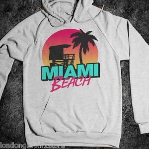 Miami beach hoodie, T-Shirt, SOBE, south beach, florida, party, surf, cotton 