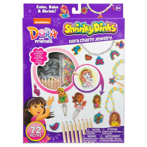 Dora Charm Jewelry Shrinky Dinks 72 pieces NEW