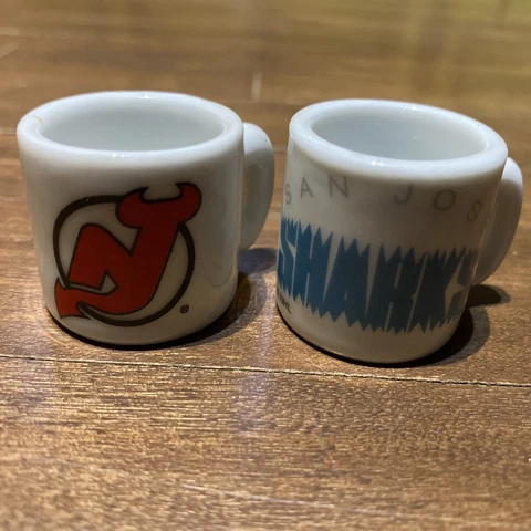 NHL  Cup Crazy Team 1.25" Mini Mugs San Jose Sharks & New Jersey Devils Cover