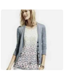 Heart of Cabi #250 Mosaic Pastel Ombre Print Layered Lined Tank Top Size M - Picture 1 of 6