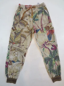 DESIGUAL Cargo Joggpant Verano Pantalones M aprox W28/29 Jungle Design /S47 - Imagen 1 de 6