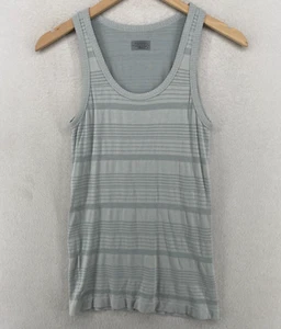 ATHLETA Tank Top S Striped Scoop Neck Sleeveless Athletic Performance Gray - Picture 1 of 10