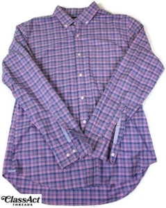 Bonobos Dress Shirt Slim Fit Pink Plaid Long Sleeve Stretch Sz L - Picture 1 of 8