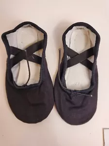 Cascadella Cotton Black Ballet Flats - Child Size 11 - Picture 1 of 7