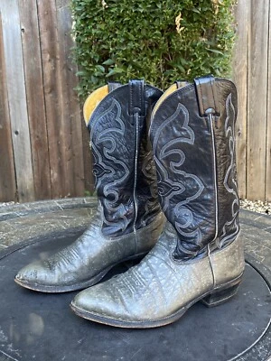 Botas vaqueras vaqueras vintage con estampado de elefante Nocona para hombre talla 9,5 D Foto 1 de 4