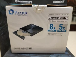 PLEXTOR External DVD/CD Rewritable Drive PX-L611U-11 Black w/USB Cord - Picture 1 of 4