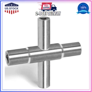 4 Way Sillcock Key Wrench Fits Faucet Spigots and Most Valves Access Water New - Picture 1 of 8