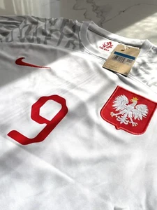 Camiseta deportiva XL extra grande blanca de Robert Lewandowski #9 de la selección nacional de Polonia para hombre - Imagen 1 de 4