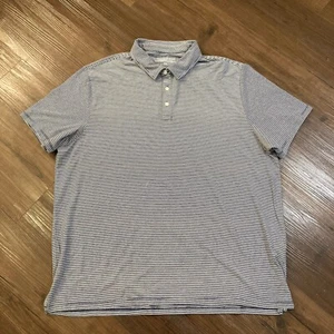 Vineyard Vines Edgartown Polo Shirt Mens 2XL Blue Stripe Sleeve Collared Preppy - Picture 1 of 11