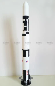 Modellino razzo scala 1/200 NASA Apollo Saturn V costruzione 3D modello dipinto a mano - Foto 1 di 12