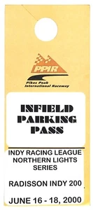 Pikes Peak 2000 PPIR Intl. Pass parcheggio Raceway Radisson Indy 200 Racing ottime condizioni - Foto 1 di 2