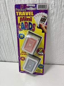 Mini Deck Playing Cards JA-RU Vintage SEALED SET 2 TRAVEL RED & BLUE 1996 - Picture 1 of 10
