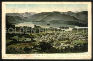 KESWICK AND DERWENTWATER PICTURE POSTCARD - Foto 1 di 2