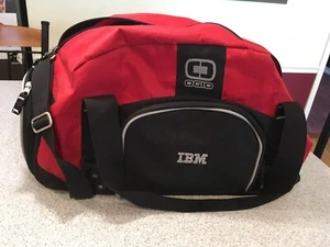 OGIO "IBM" Logo Big Dome Large Red & Black Gym/Travel/Duffle Bag 21" x 12" x 10" - Picture 1 of 7