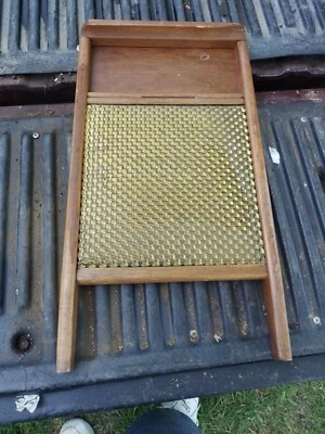 Unusual Early Brass Washboard Laundry Antique Primitive Check Photos Please - Image 1 of 4