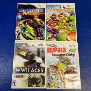 Nintendo Wii Game Lot: Super Sonic Racer, Playground, WWII Aces, Rapala Tourname - Picture 1 of 9