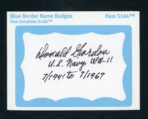 Donald Gordan American Fighter Pilot Ace-7 Signed 2.4x3.4 Bookplate E28140 - Picture 1 of 1