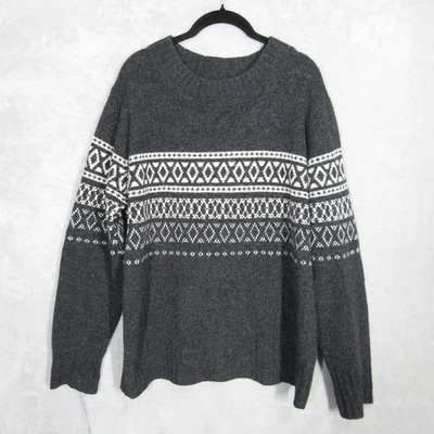 Suéter Bridge & Lord Lana de Cordero Cachemira Para Hombres XL Gris Fair Isle Nórdico Foto 1 de 4