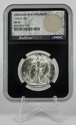 1946-D Walking Liberty NGC MS64 Original Bag Fragment Bullion Plus RPM Die Crack - Image 1 of 4