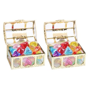 2 Boxes Colorful Acrylic Fake Crystal Toys Decorative Treasure - Picture 1 of 12