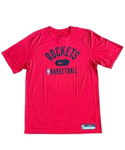 Nike NBA Houston Rockets Mens Large Tall Dri-Fit Shirt Player Issued Authentics - Picture 1 of 9