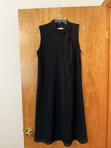 Vestido Talbots Negro Sin Mangas Forrado Estilo Jackie O Fiesta De Colección Nuevo Con Etiquetas Talla 12 - Imagen 1 de 12