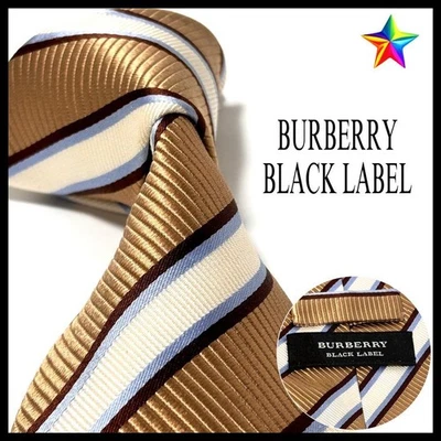 Burberry Black Label Striped Silk Tie Business Neckwear Used - Image 1 of 4