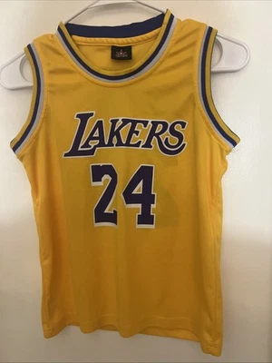 NEW Boy’s NBA LA Lakers Kobe Bryant Basketball Tank Top Yellow Purple SZ M 10-12 - Image 1 of 3