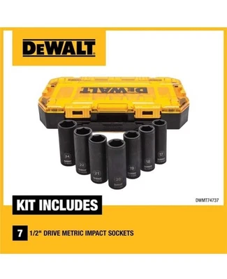 DEWALT 1/2 in. Drive Metric Impact Socket Set (7-Piece) - Image 1 of 4