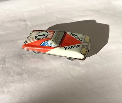 SELTENES BLECHMODELL MODELLAUTO SOVIET TIN CAR RALLI SPORT ES 1 UDSSR RUSSIA DDR - Bild 1 von 4