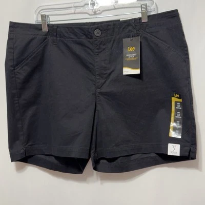 NUEVO Pantalones Cortos Chinos Lee Legendary Style Negros 18 Medianos Tiro Medio Para Mujer Foto 1 de 4