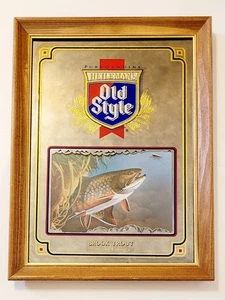 VTG HEILEMANS OLD STYLE BROOK TROUT MIRROR-1992-#1 IN WILDLIFE SERIES - Picture 1 of 5